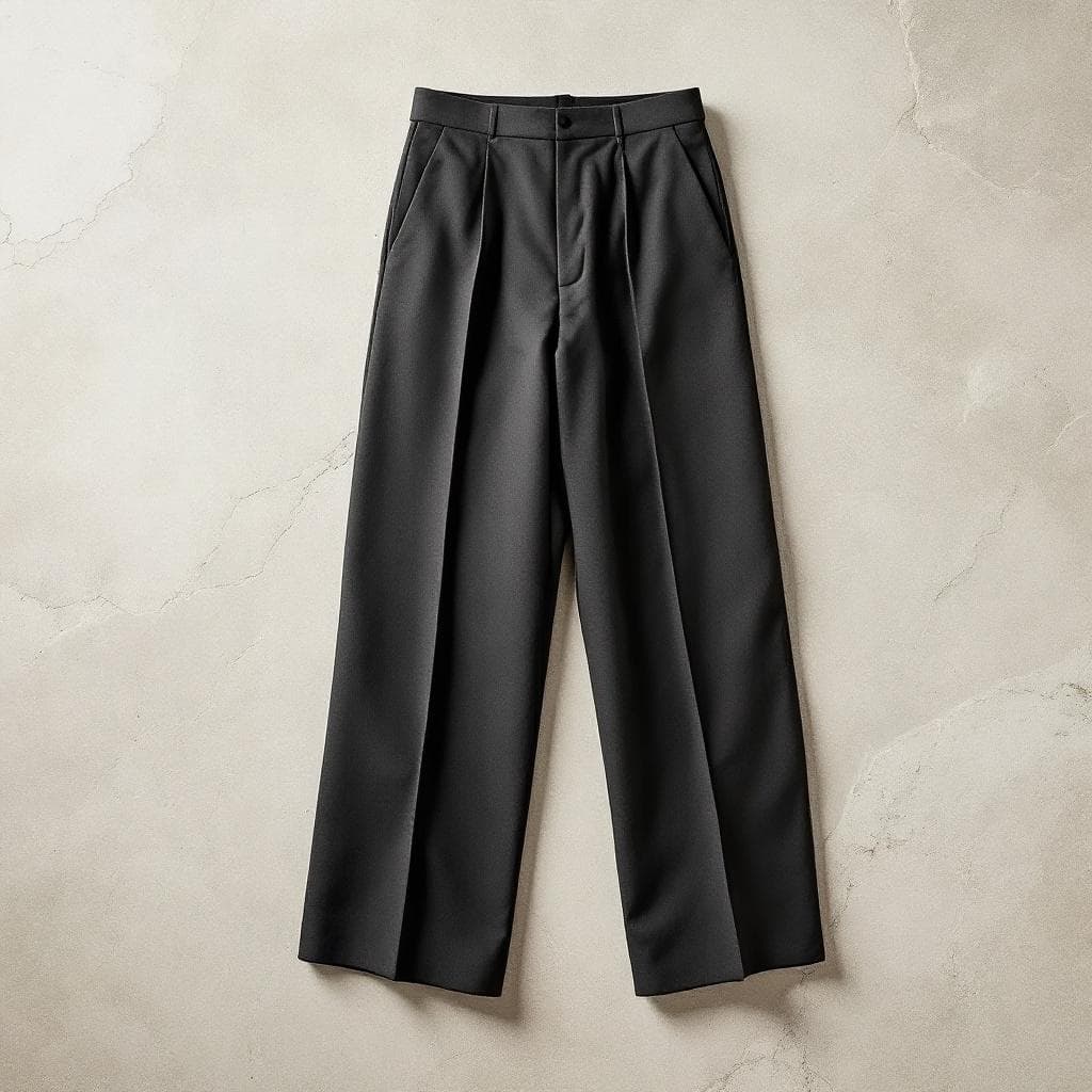 Wide-Leg Wool Trousers