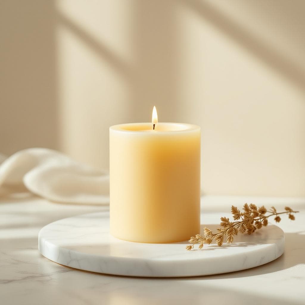 Beeswax Pillar Candle