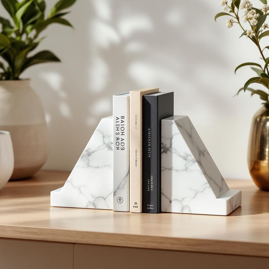 Marble Bookends